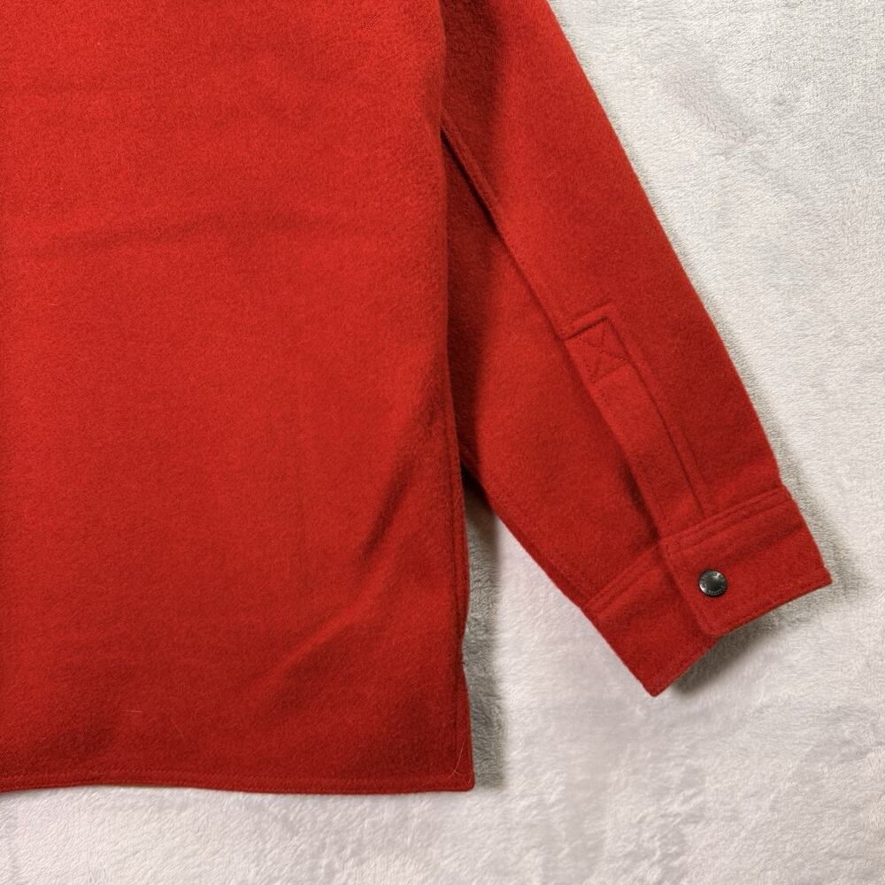 Filson Wool Lined Jacket Jac-SHirt Men's Medium Red Oak Barn Coat Chore Buttoned - Picture 15 of 16
